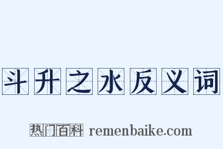 斗升之水反义词是什么意思的图片